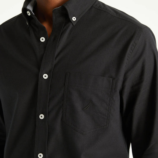 Camisa manga larga unicolor Oxford