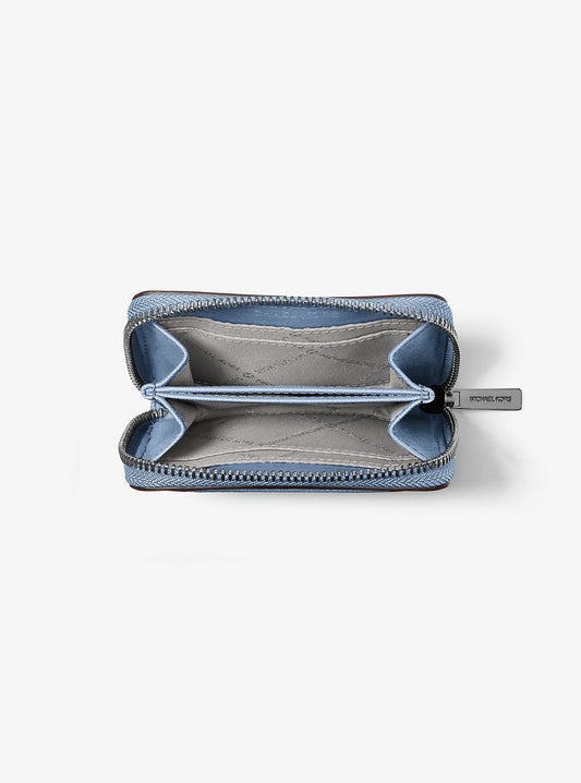 Cartera tipo monedero pequeño con piel de Saffiano