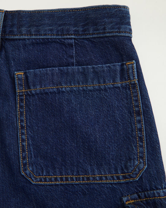 Bermuda denim cargo para niño