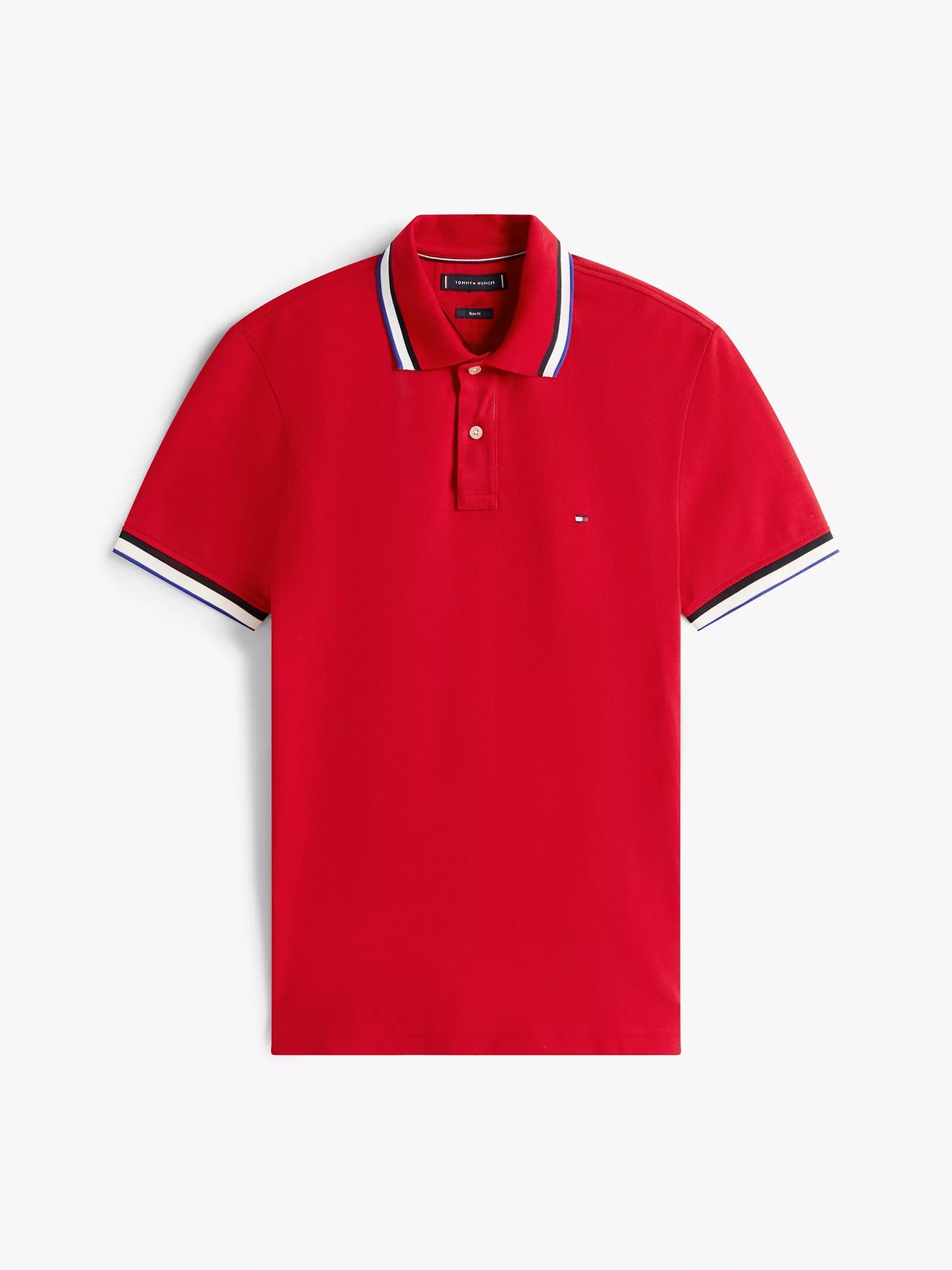Chemise ajustada con cuello y mangas ribeteadas