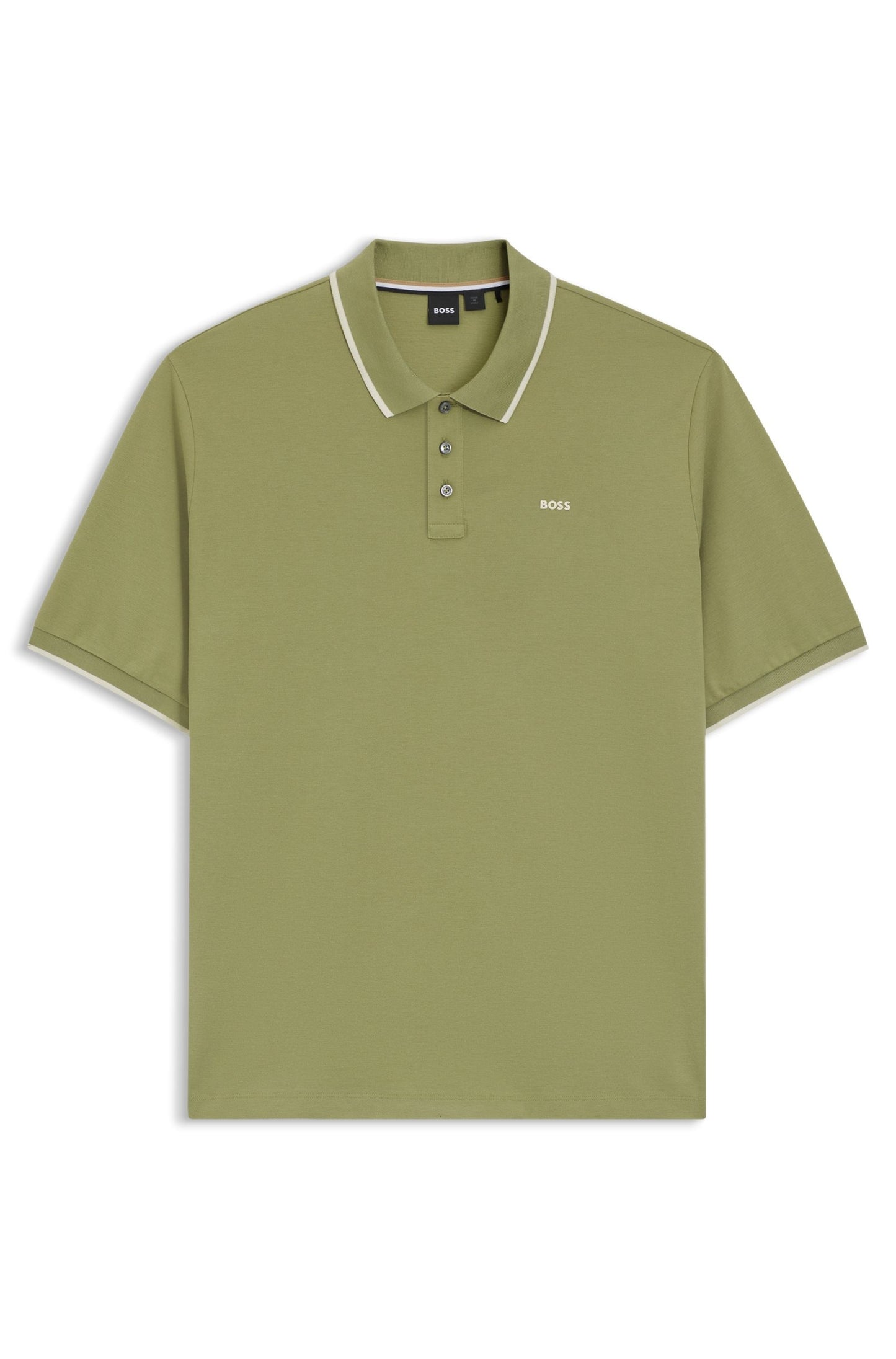Chemise unicolor con cuello y mangas ribeteadas