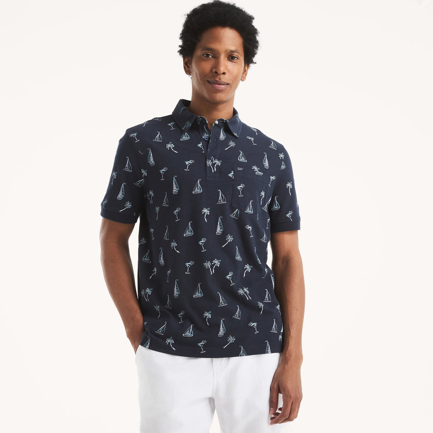 Chemise regular con estampado