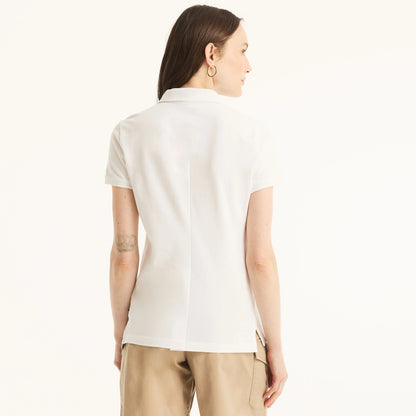 Chemise unicolor con logo y botones