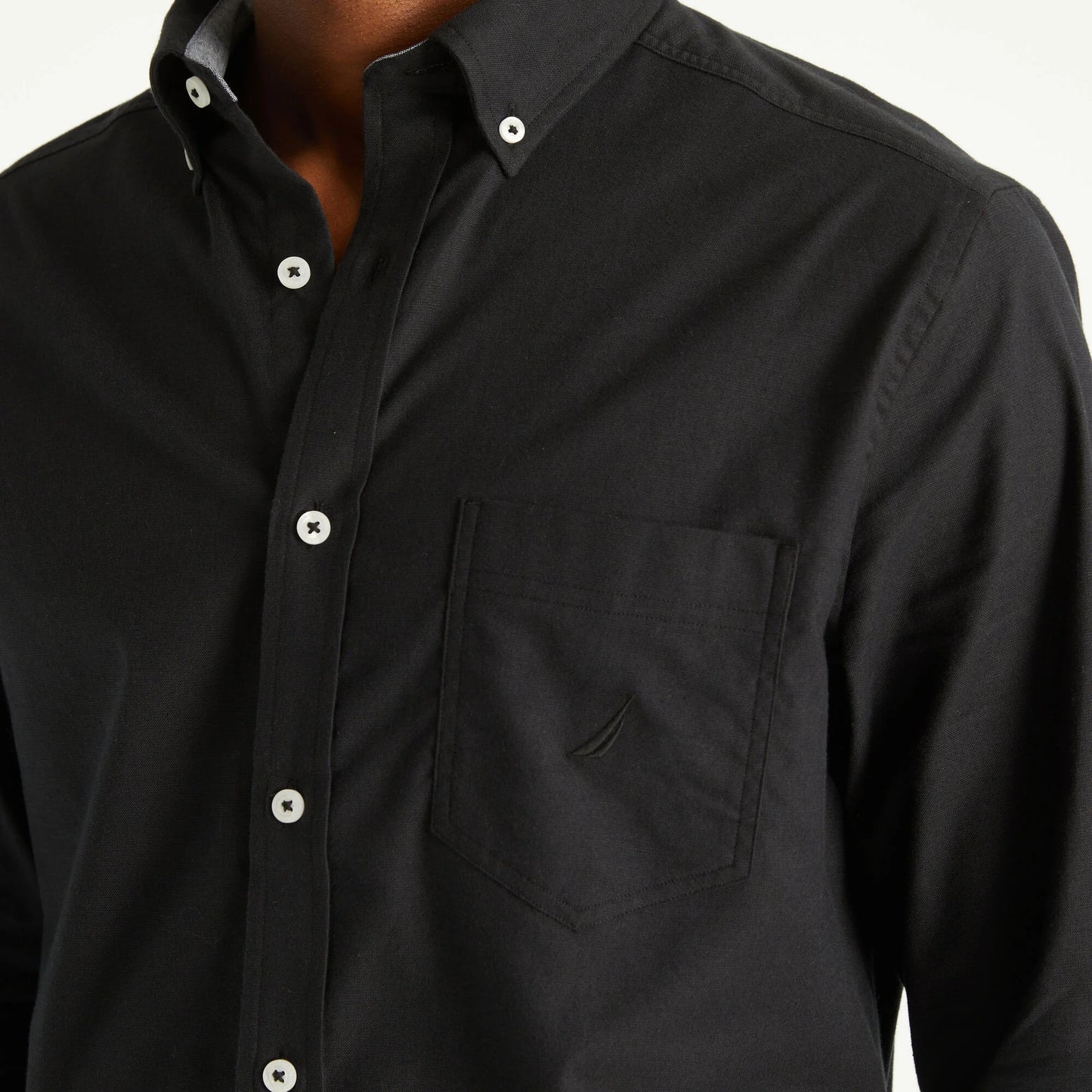 Camisa manga larga unicolor Oxford