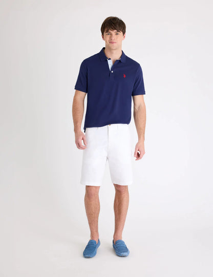 Chemise de algodón unicolor con logo