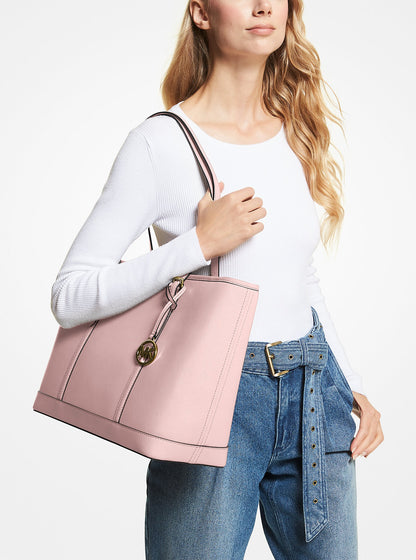Cartera grande con piel de Saffiano