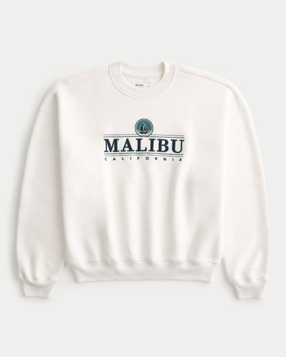 Sudadera holgada con bordado central