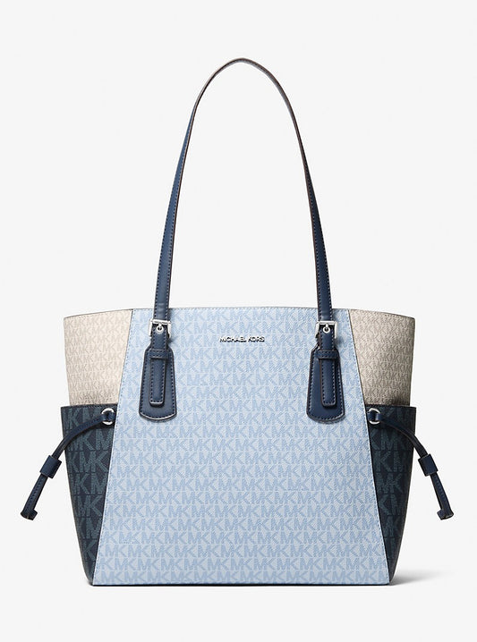 Cartera grande con colores combinado y logo estampado