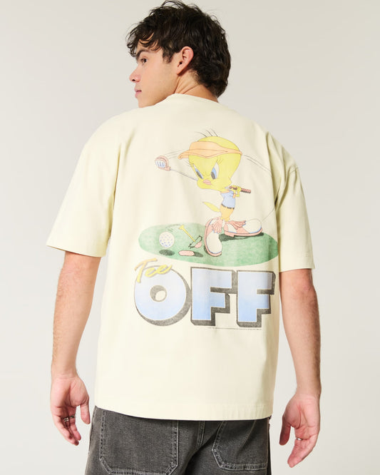 Franela holgada con estampado de los Piolin