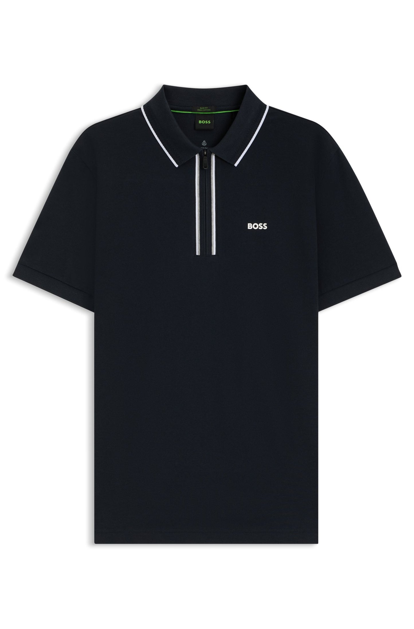 Chemise de algodón con cremallera y bordado
