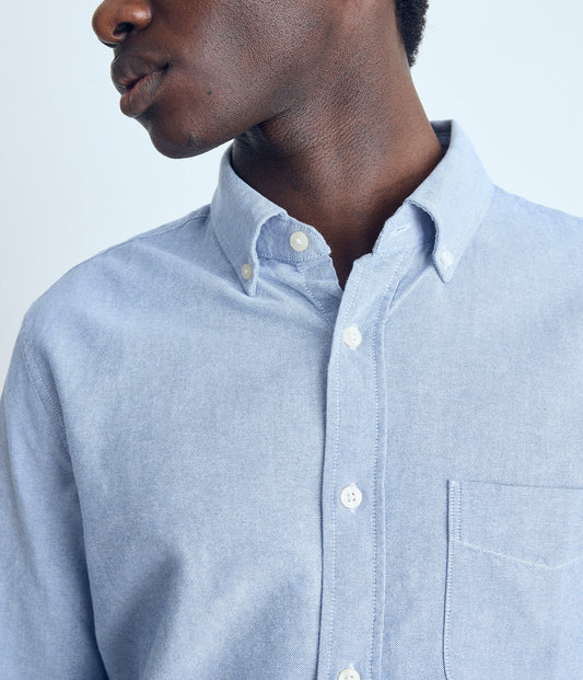 Camisa manga larga unicolor oxford