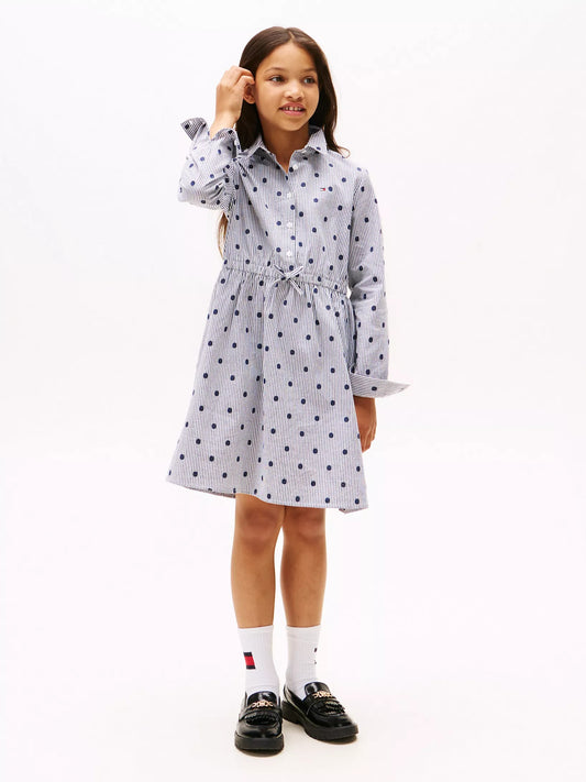 Vestido con lunares y logo