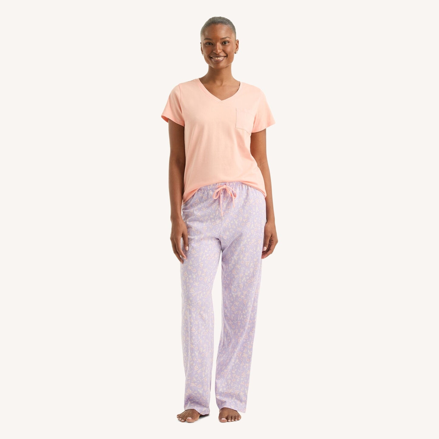 Conjunto de pijama con pantalón estampado
