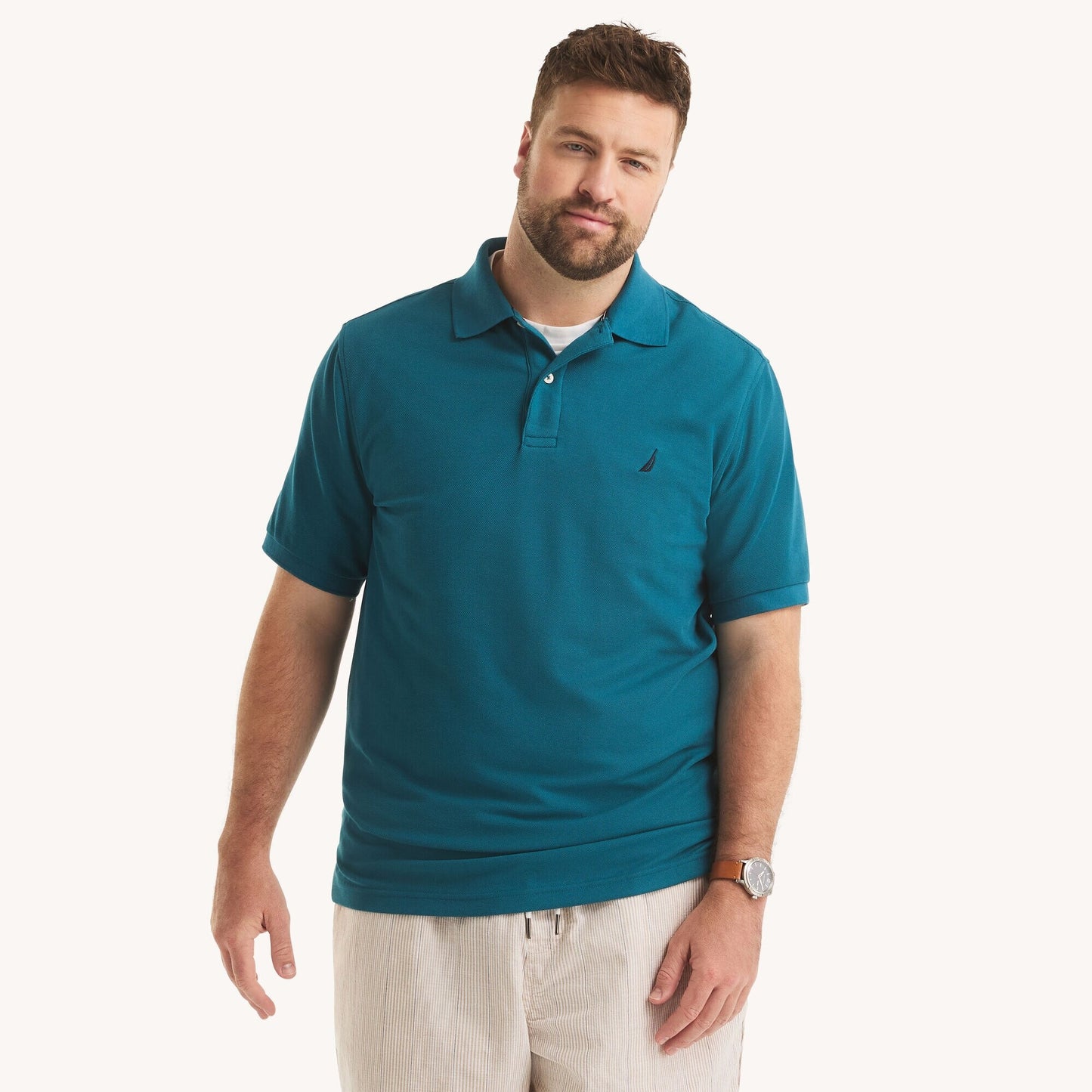 Chemise regular performance unicolor con logo para grandes