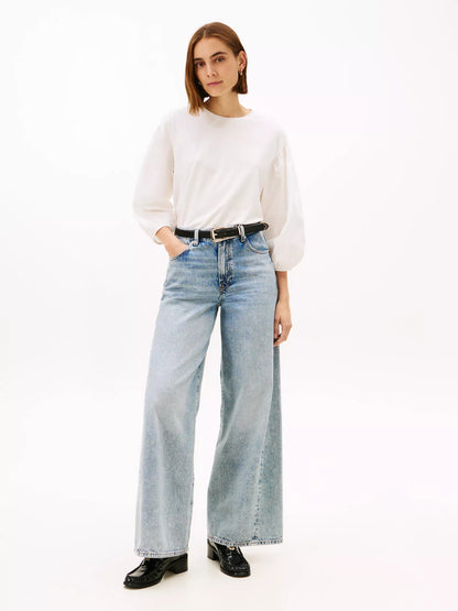 Blusa de manga abullonada