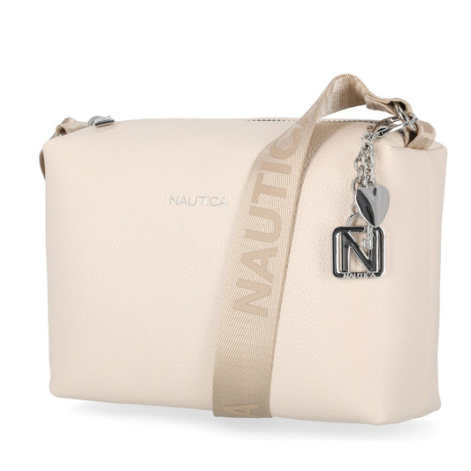 Bolso tipo bandolero con cinta bordada