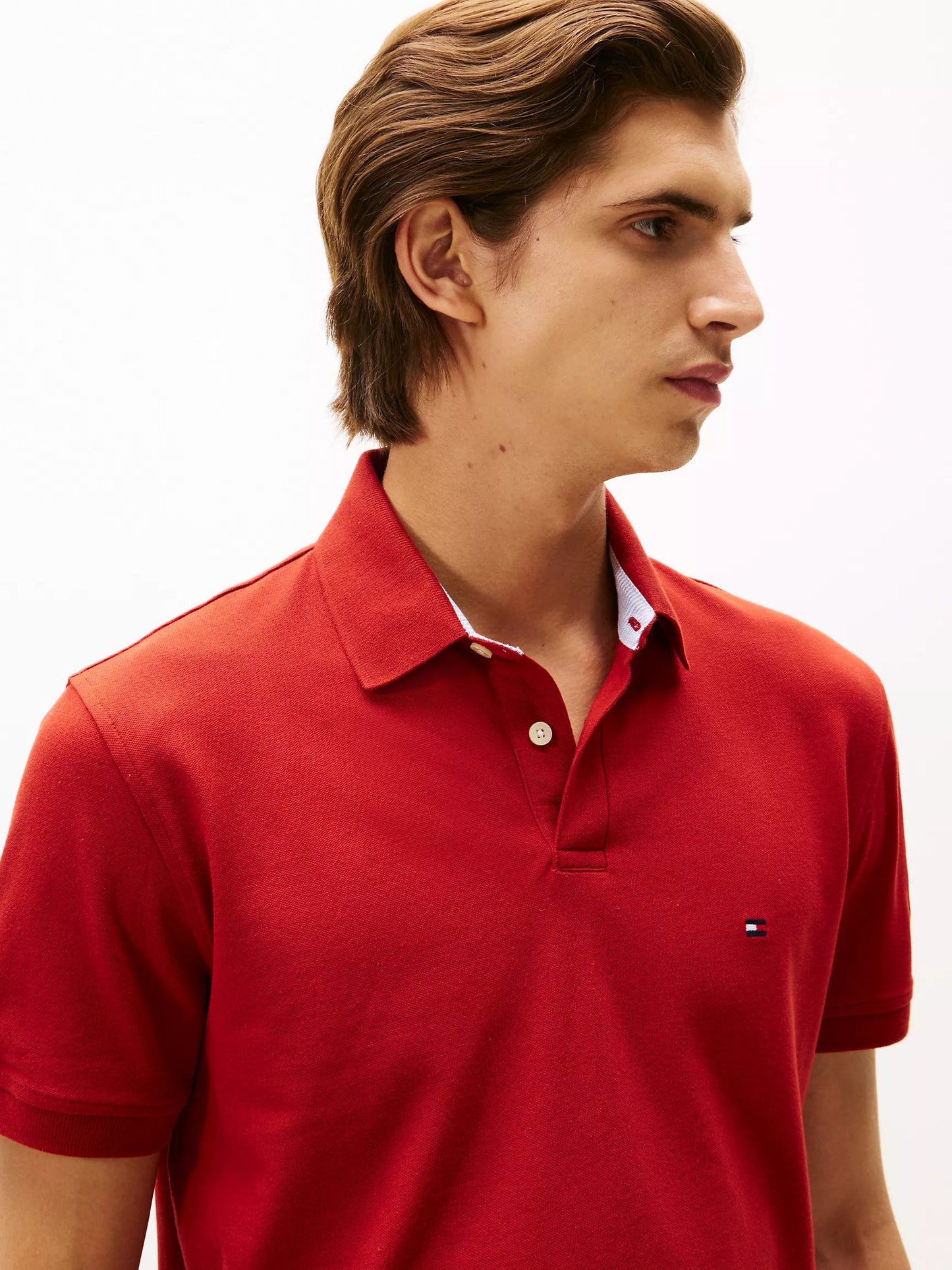 Chemise unicolor con logo