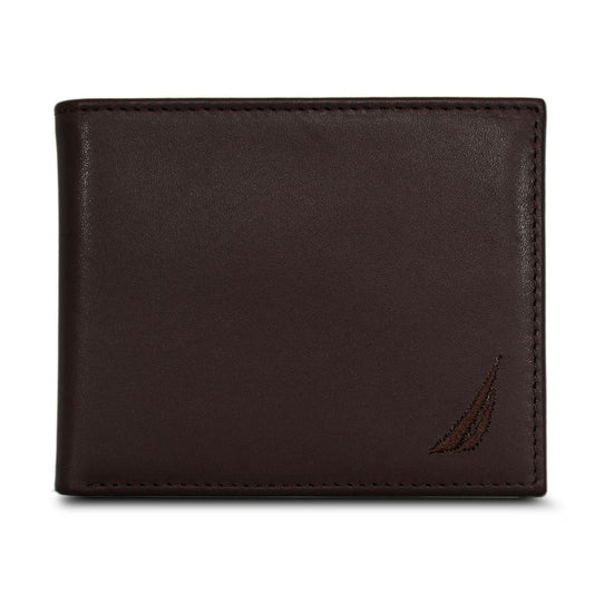 Cartera de caballero doble con logo bordado