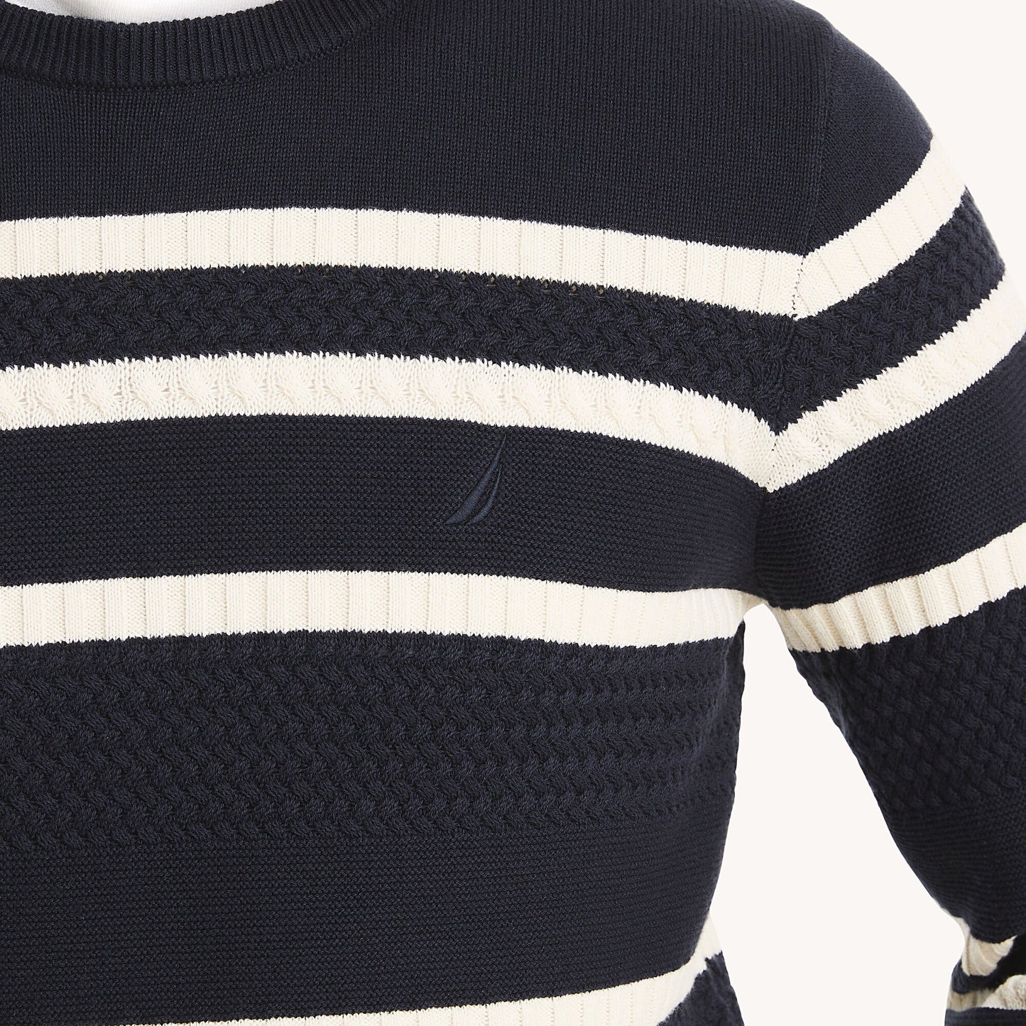 Sudadera tejida con patrón de rayas