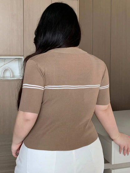 Blusa de punto con cremallera