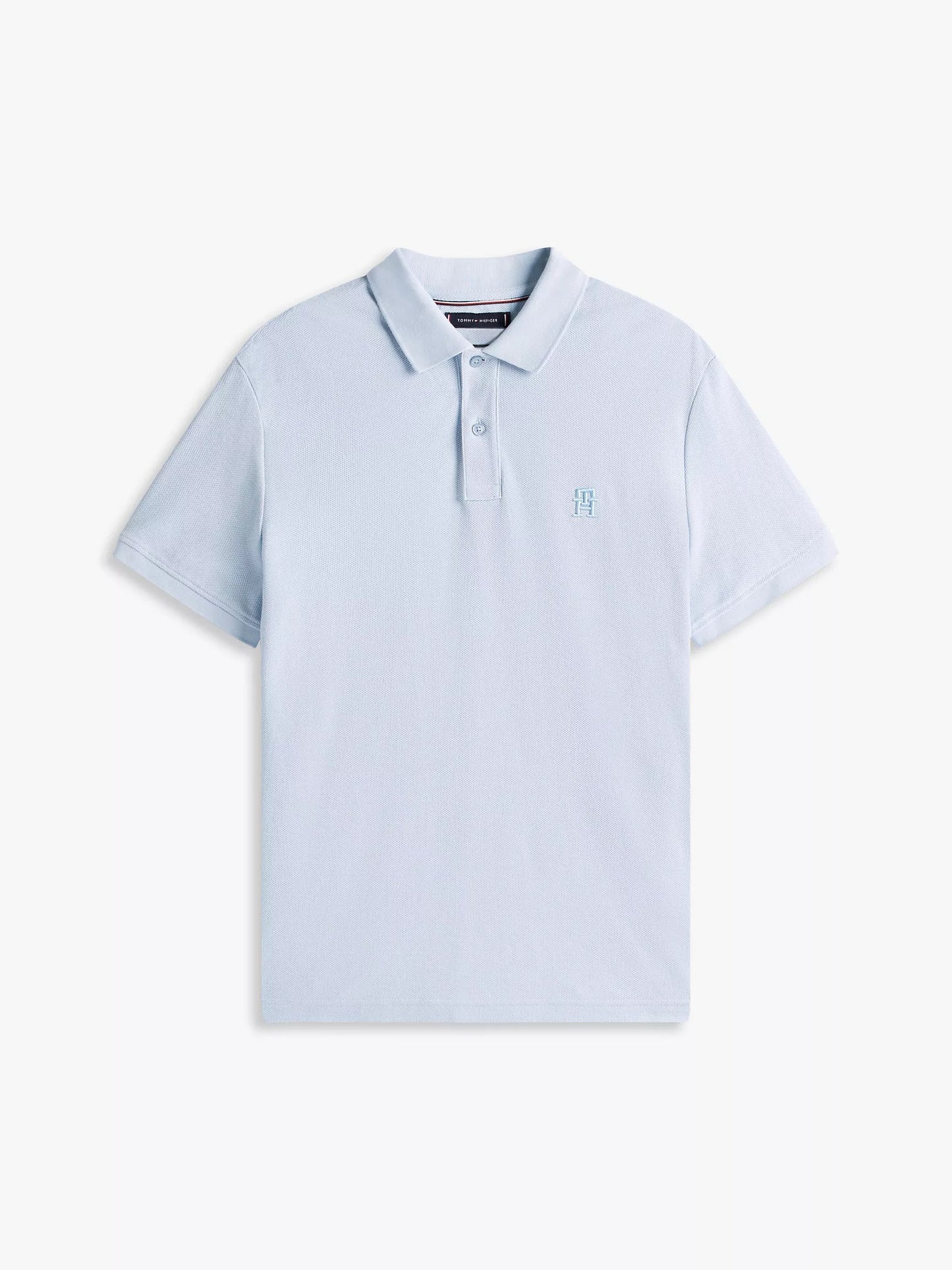 Chemise regular unicolor con logo en monograma bordado