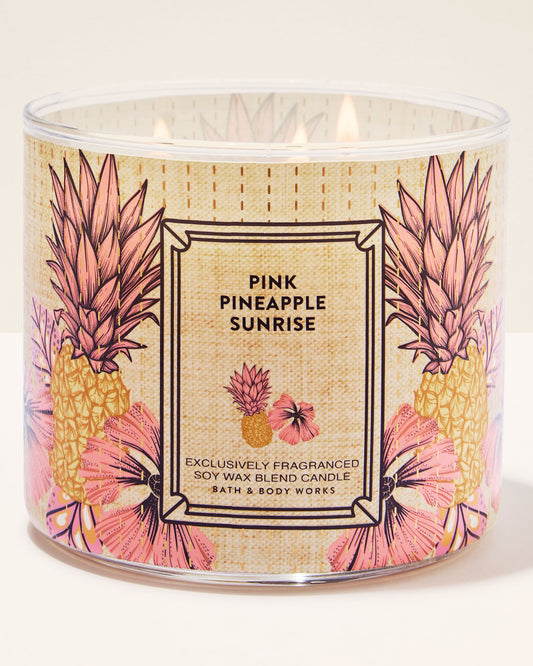 Vela 3 mechas Pink Pineapple Sunrise