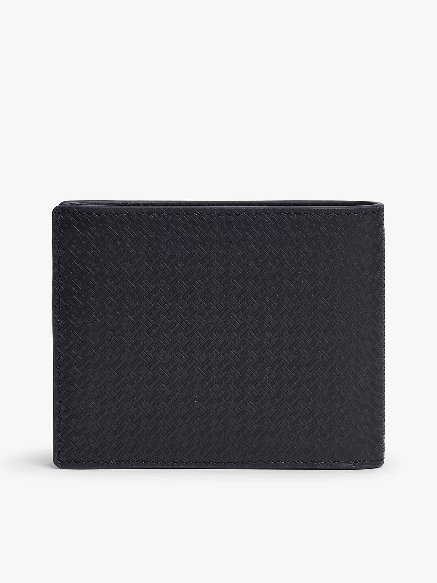 Cartera plegable de cuero con logotipo de bandera estampado