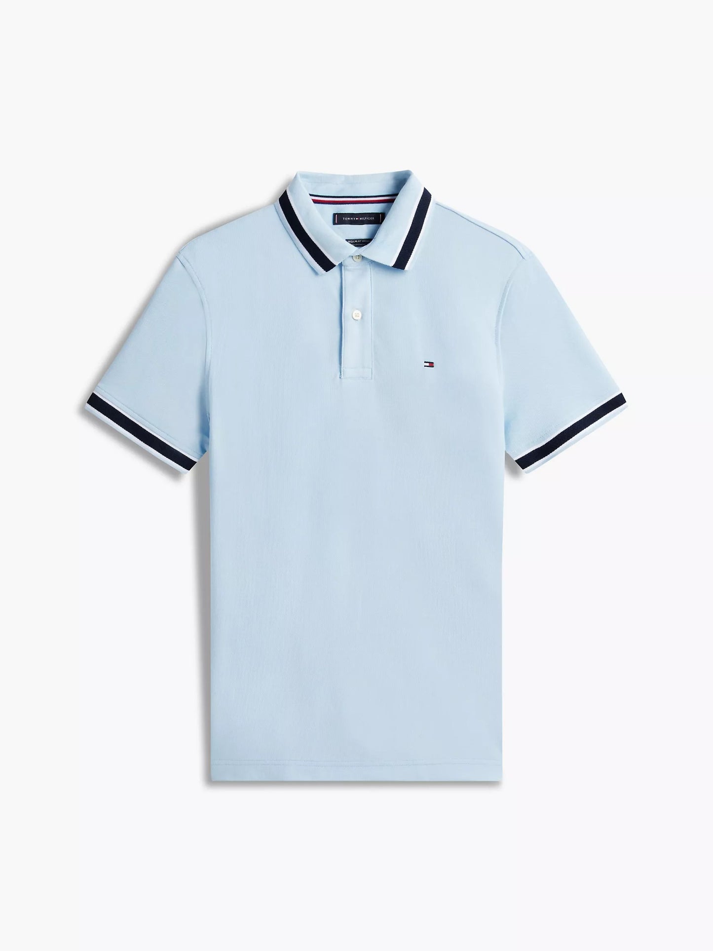 Chemise unicolor con cuello y mangas ribeteadas