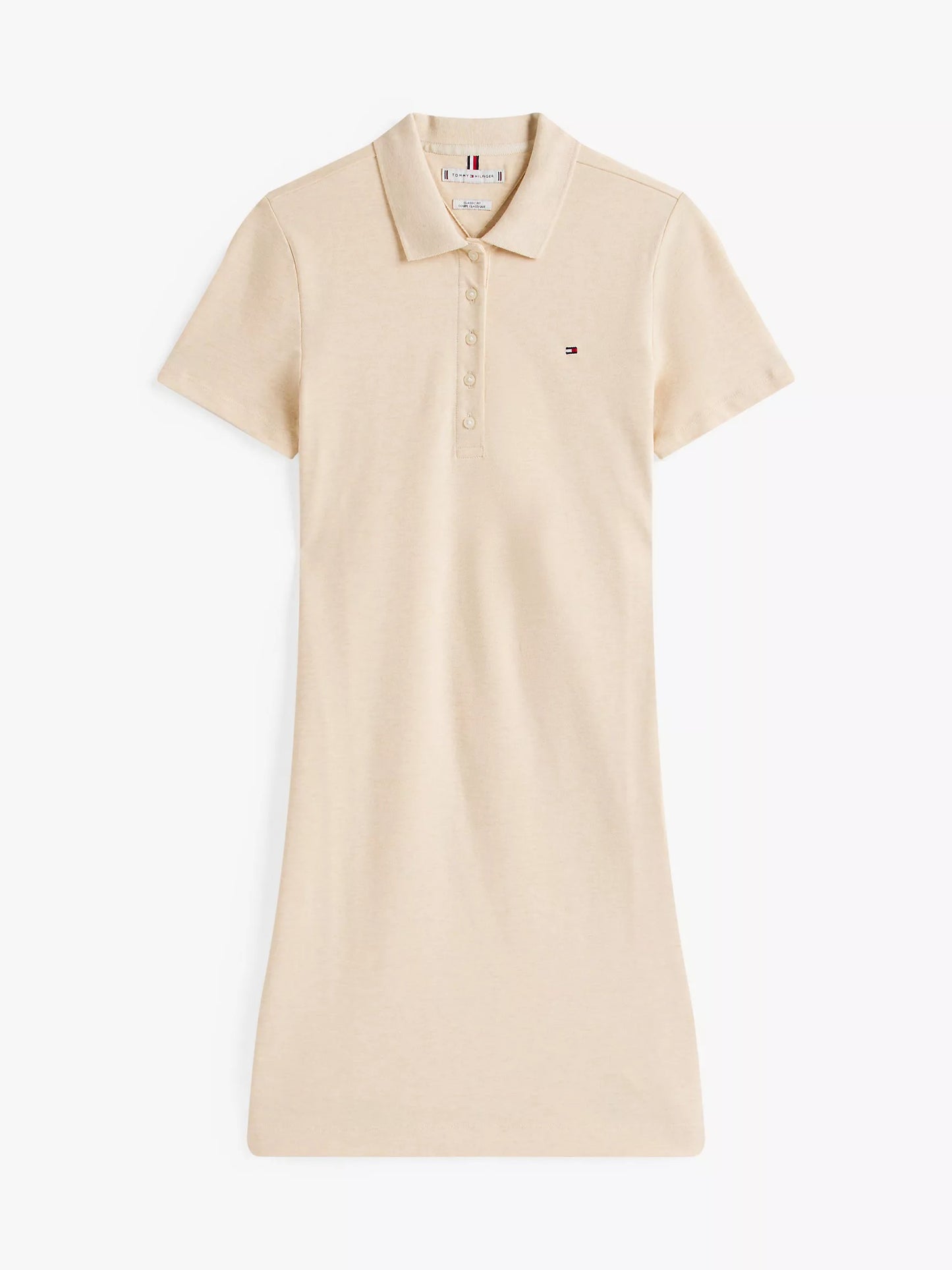 Vestido tela pique unicolor con logo