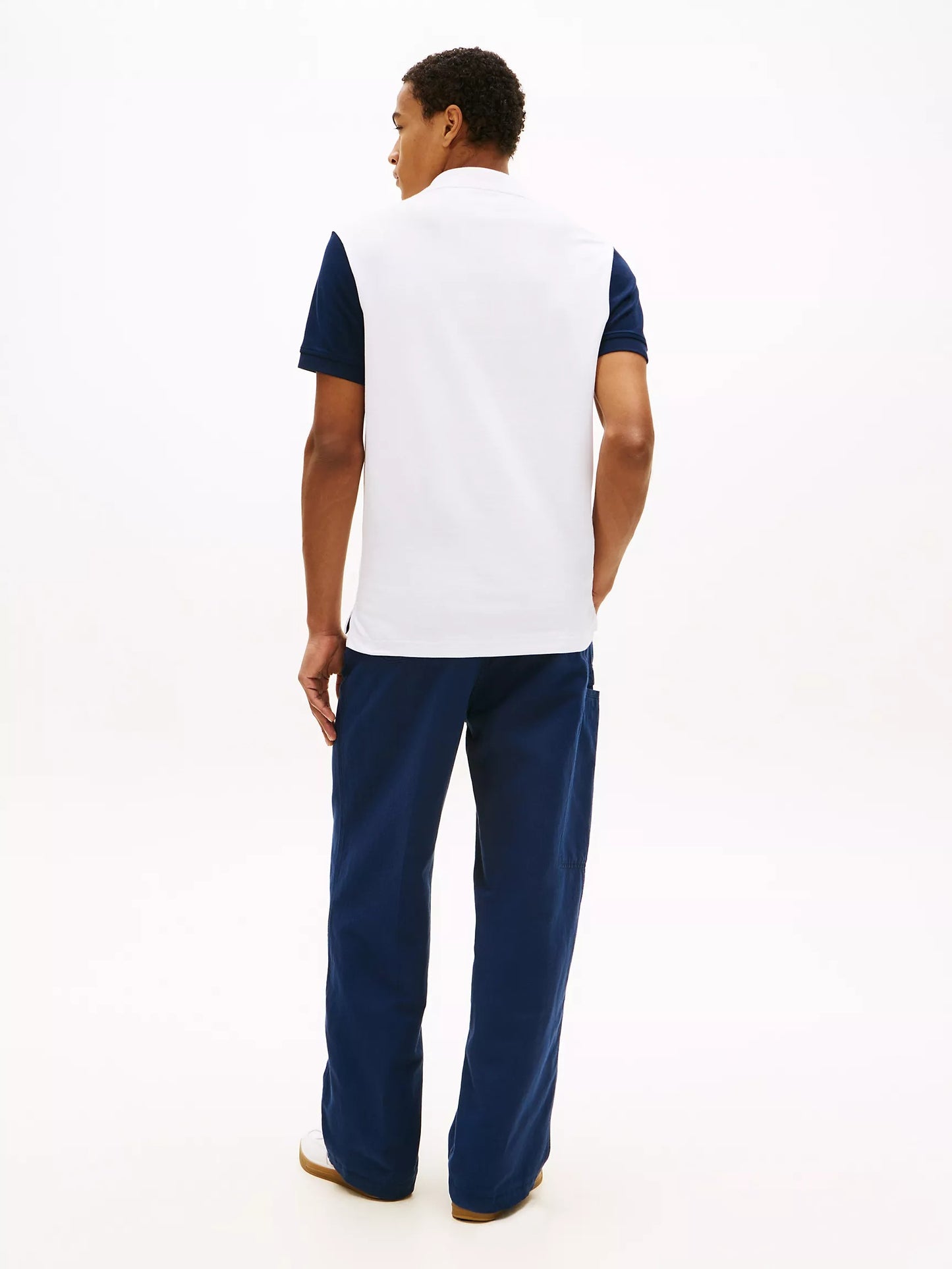 Chemise regular con franja central y estampado
