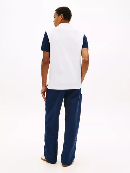 Chemise regular con franja central y estampado