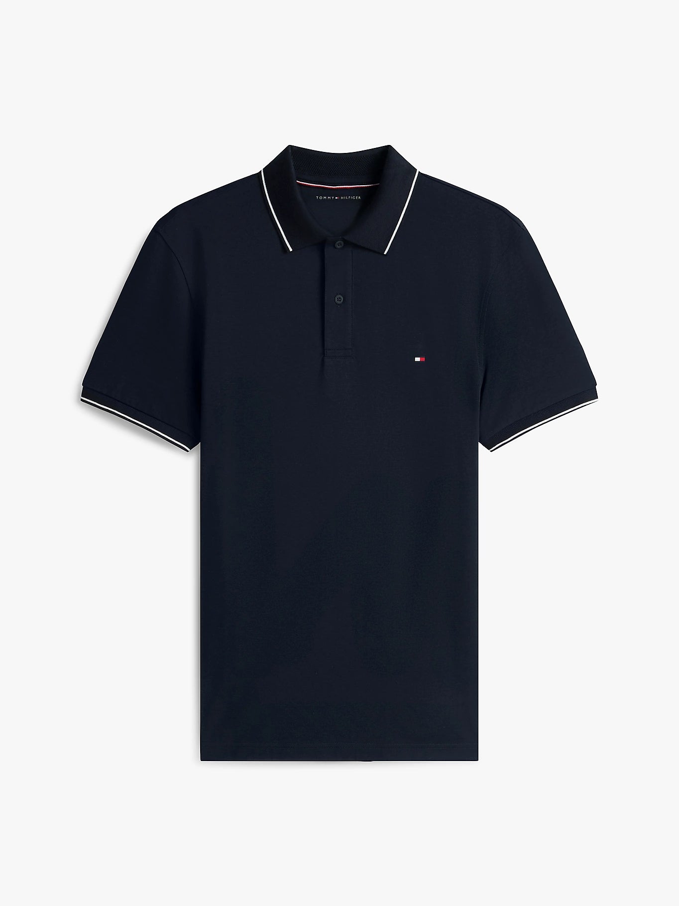 Chemise de algodón con cuello y mangas ribeteadas